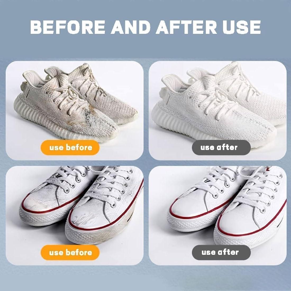 Magic Shoe Saver – 2-in-1 Gentle Cleaning Brush | Effortlessly Remove Dirt & Stains | Compact & Durable (White)