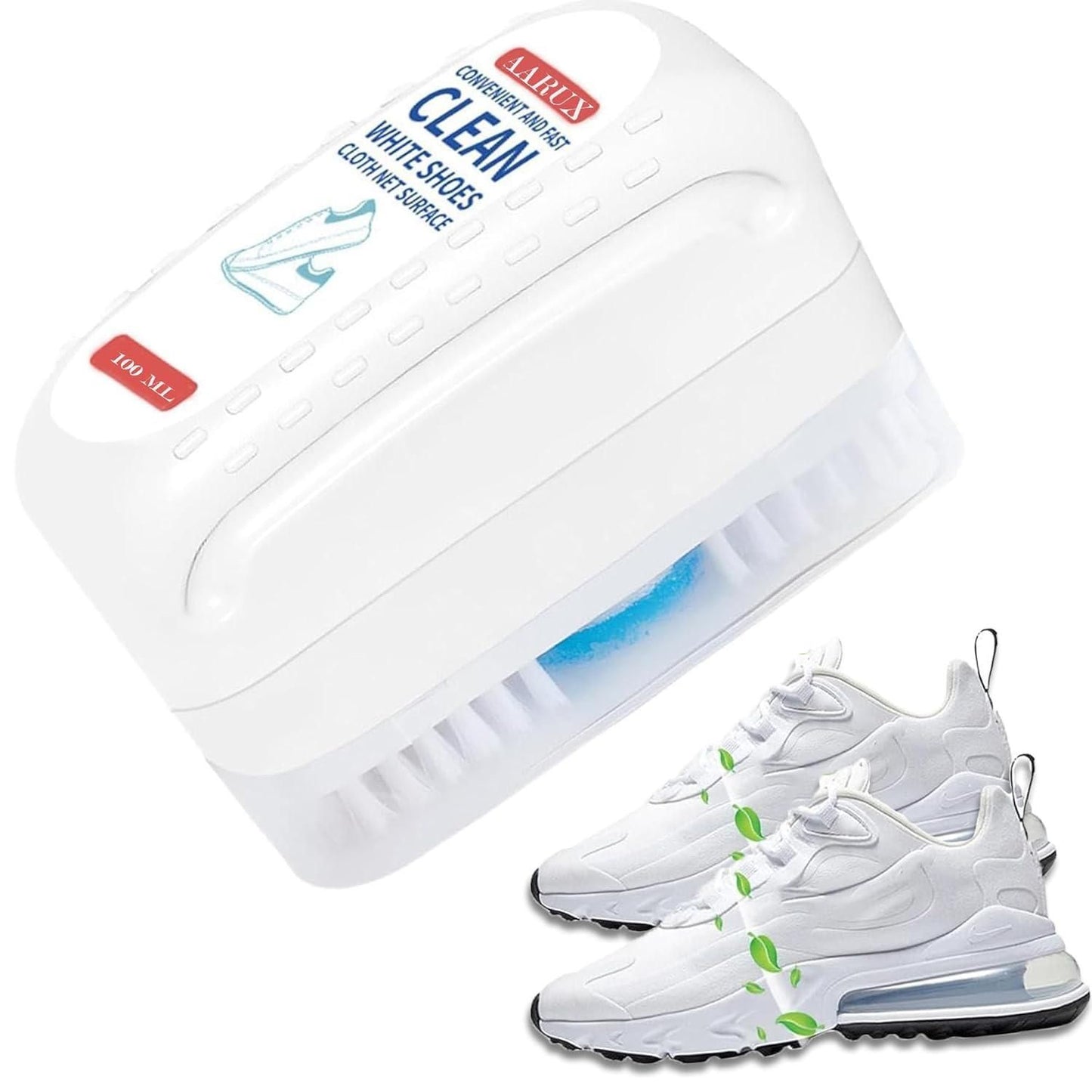 Magic Shoe Saver – 2-in-1 Gentle Cleaning Brush | Effortlessly Remove Dirt & Stains | Compact & Durable (White)