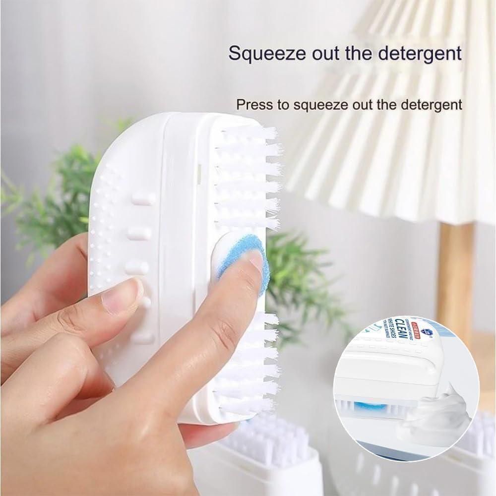 Magic Shoe Saver – 2-in-1 Gentle Cleaning Brush | Effortlessly Remove Dirt & Stains | Compact & Durable (White)