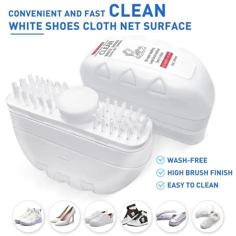 Magic Shoe Saver – 2-in-1 Gentle Cleaning Brush | Effortlessly Remove Dirt & Stains | Compact & Durable (White)