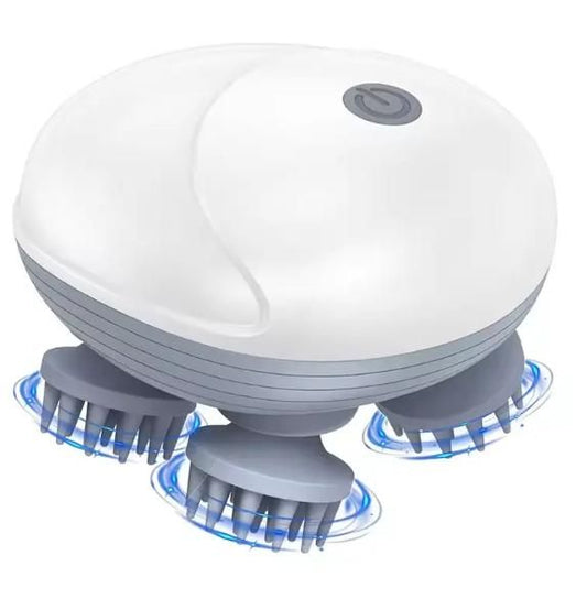 Rechargeable 3-Mode Scalp & Body Massager – 96 Detachable Silicone Kneading Points for Hair Growth, Headache Relief & Full-Body Relaxation